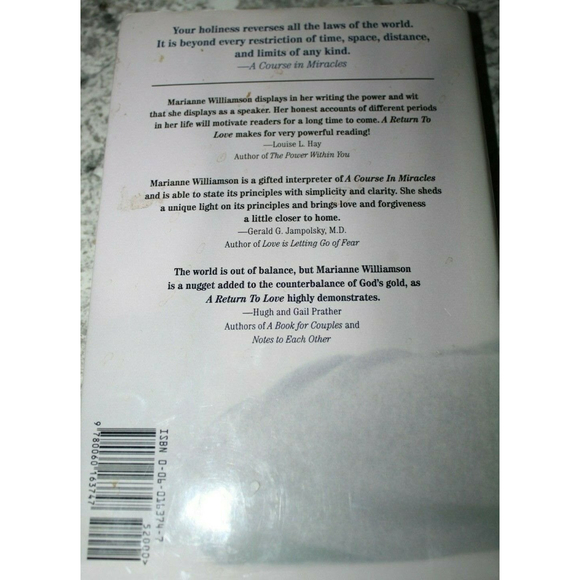 RETURN TO LOVE: REFLECTIONS ON THE PRINCIPLES OF A COURSEIN MIRACLES , Williams - Picture 2 of 4